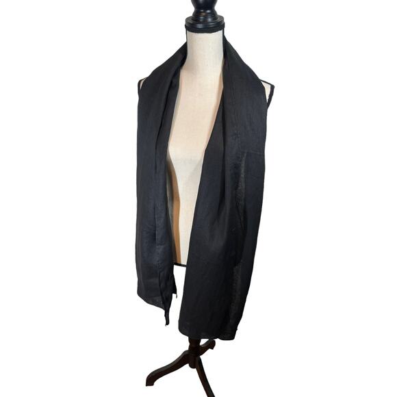 NWT Yolanda Swim Black‎ Carbon Linen Sarong - Picture 6 of 8